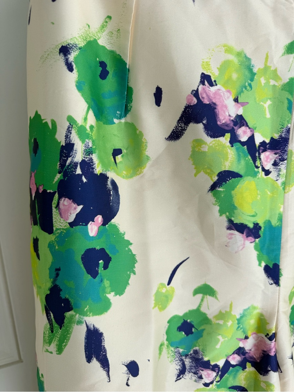 Frances Valentine Floral Silk Pants in Cream, Green, Navy size 14 NWT - Picture 4 of 7